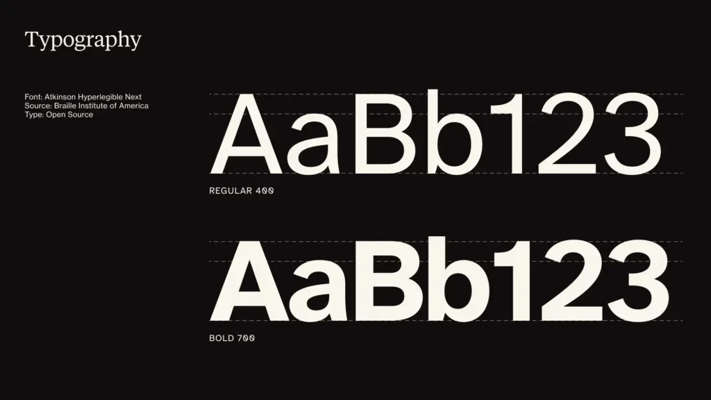 The Proven typography uses Atkinson Hyperlegible for enhanced readability.